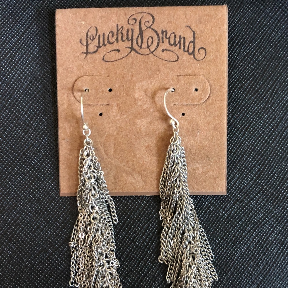 Lucky Brand Chain Tassel earrings NWOT
